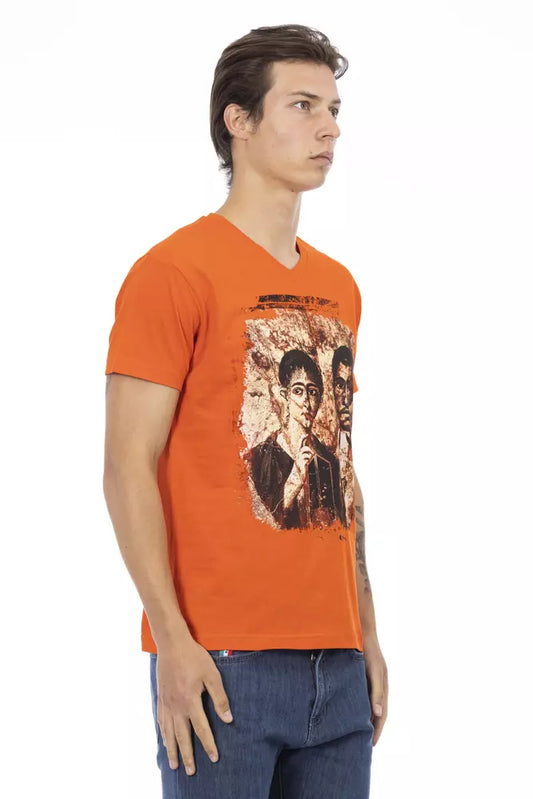 Trussardi Action Orange Baumwolle Männer T-Shirt