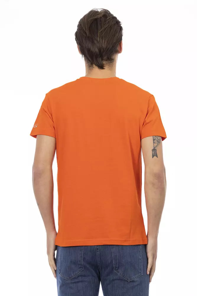 Trussardi Action Orange Baumwolle Männer T-Shirt