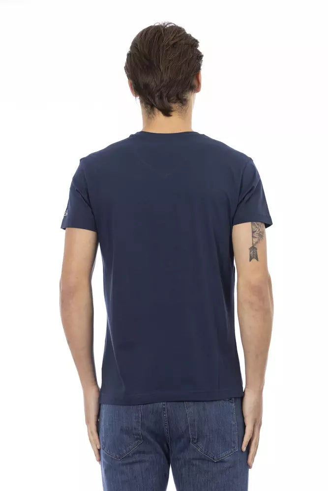 Trussardi Action T-Shirt für Männer aus blauer Baumwolle