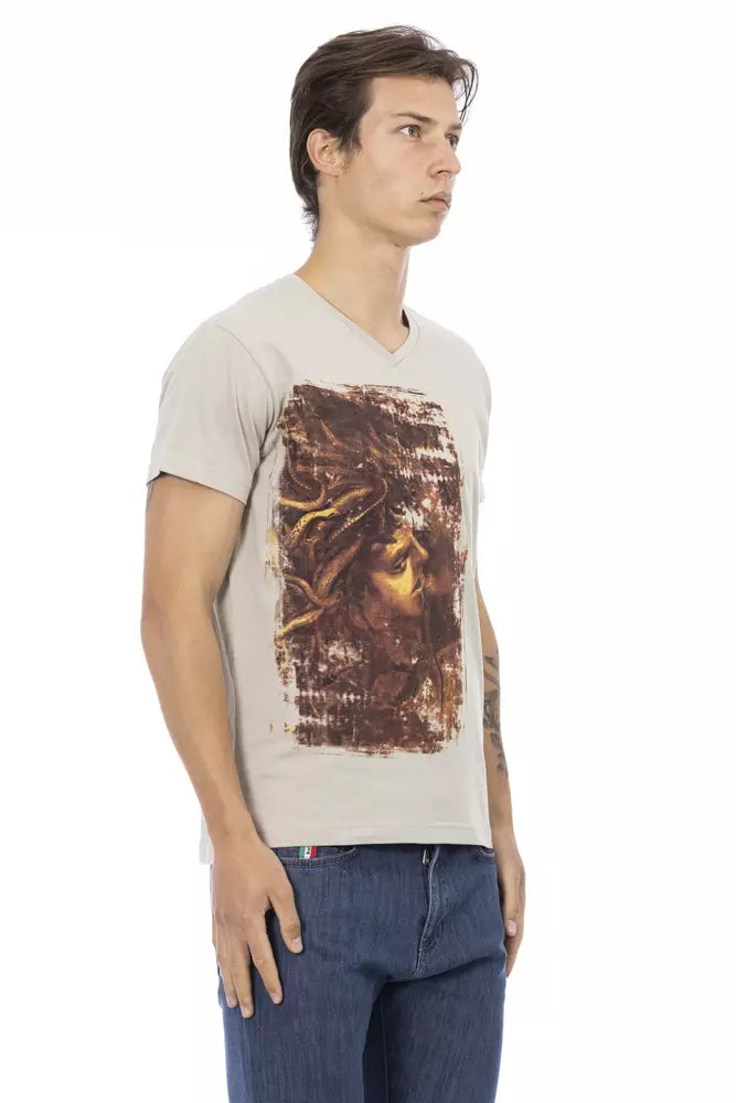 Trussardi Action Beige Baumwolle Männer T-Shirt