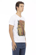 Load image into Gallery viewer, Trussardi Action Simple V-neck tee with artistic front print
