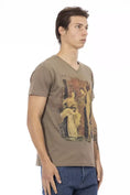 Load image into Gallery viewer, Trussardi Action Elegant tee with V-neck and chic front print
