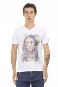 Load image into Gallery viewer, Trussardi Action Elegant tee with V-neck and chic front print
