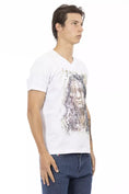 Load image into Gallery viewer, Trussardi Action Elegant tee with V-neck and chic front print
