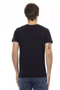 Load image into Gallery viewer, Trussardi Action Chic tee with V-neck and artistic front print
