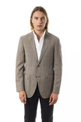 Load image into Gallery viewer, Uominitaliani Elegant gray two-button wool blazer
