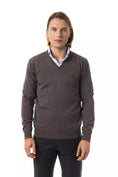 Load image into Gallery viewer, Uominitaliani Exquisite embroidered V-neck merino sweater
