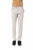 Load image into Gallery viewer, Uominitaliani Smooth gray casual fit cotton trousers for men
