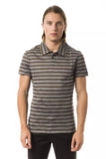 Load image into Gallery viewer, BYBLOS Elegant gray striped cotton polo
