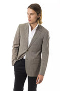 Load image into Gallery viewer, Uominitaliani Elegant gray two-button wool blazer
