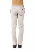 Load image into Gallery viewer, Uominitaliani Smooth gray casual fit cotton trousers for men
