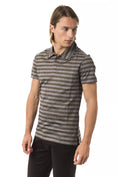 Load image into Gallery viewer, BYBLOS Elegant gray striped cotton polo
