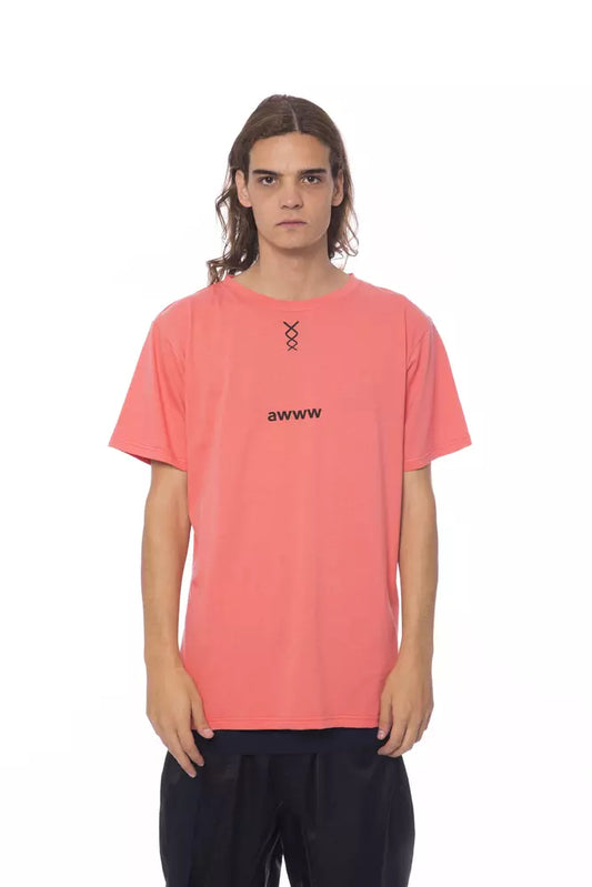 Nicolo Tonetto Elegant pink round neck t-shirt made of cotton