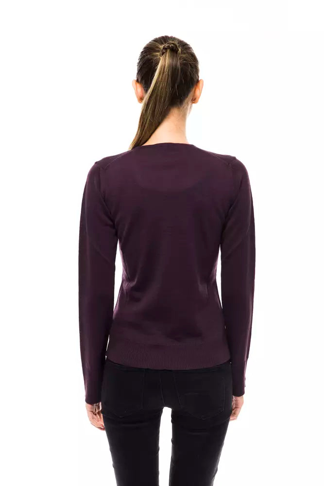 Montana Blu Lila Pullover aus Wolle für Frauen