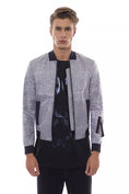 Load image into Gallery viewer, Nicolo Tonetto Simple gray bomber jacket with emblem accent
