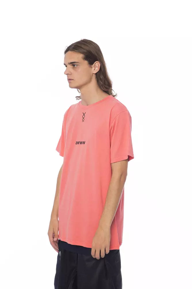 Nicolo Tonetto Elegant pink round neck t-shirt made of cotton