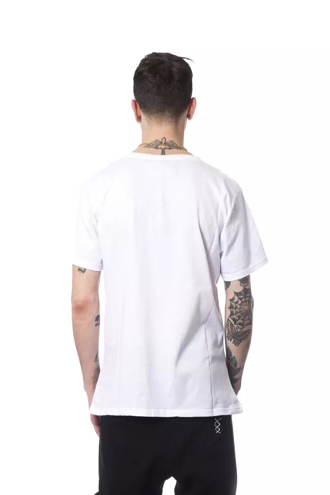 Nicolo Tonetto Elegant White Crew Neck Printed Tee