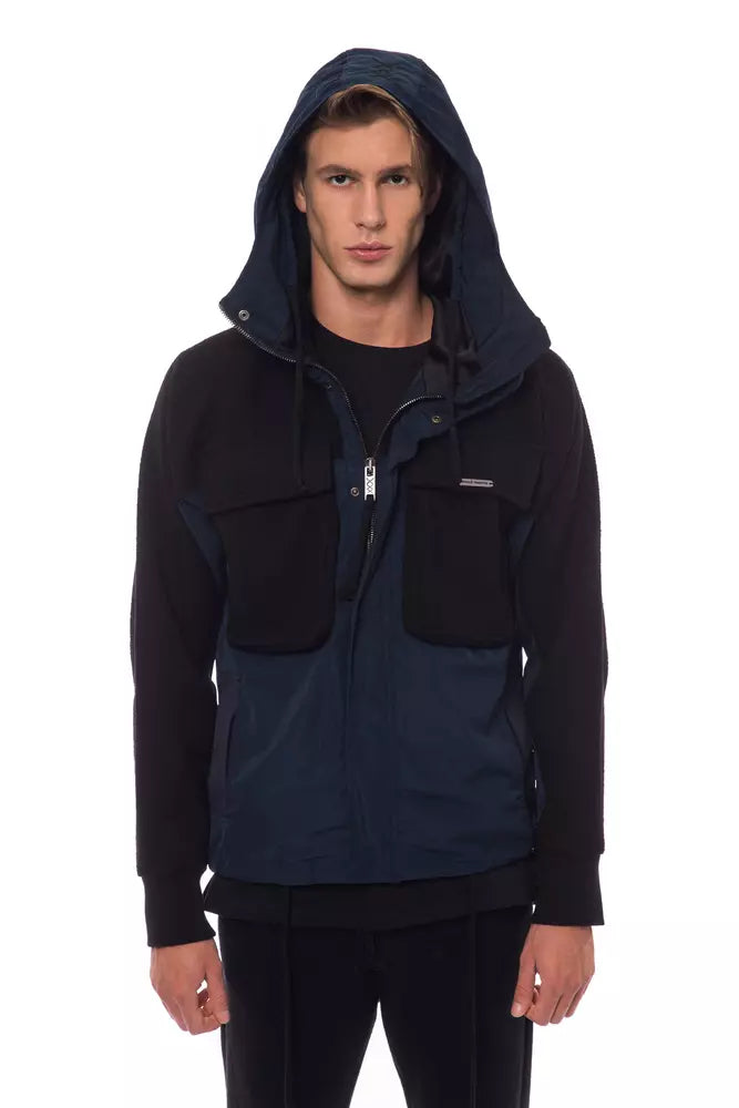 Nicolo Tonetto Elegant jacket with hood made of wool blend