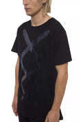 Load image into Gallery viewer, Nicolo Tonetto Elegant Black Crew Neck Printed Tee
