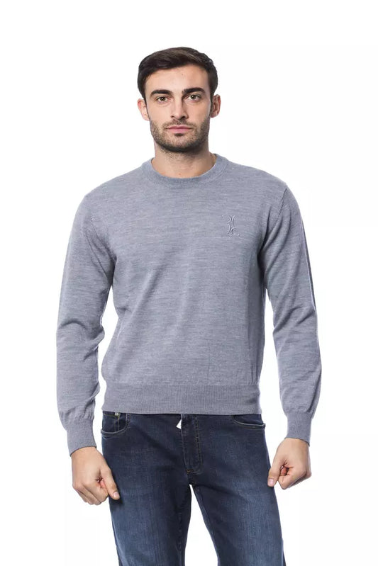 Billionaire Italian Couture crew neck sweater in embroidered merino wool