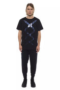 Load image into Gallery viewer, Nicolo Tonetto Elegant Black Crew Neck Printed Tee
