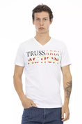 Load image into Gallery viewer, Trussardi Action Elegant tee with V-neck and chic front print
