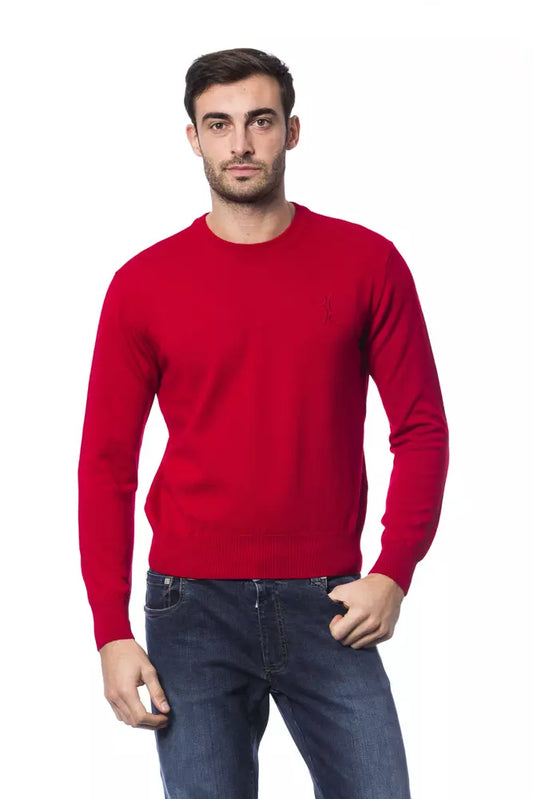 Billionaire Italian Couture crew neck sweater in embroidered merino wool