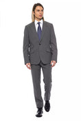 Load image into Gallery viewer, Billionaire Italian Couture Elegant gray two button wool designer suit
