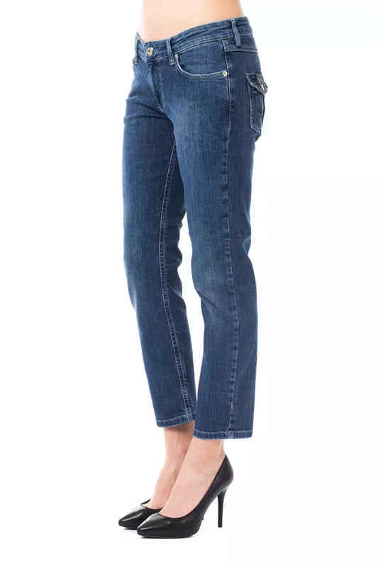 Ungaro Fever Chic light blue capri jeans with button details