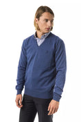 Load image into Gallery viewer, Uominitaliani embroidered V-neck sweater made of merino wool
