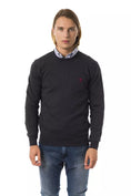 Load image into Gallery viewer, Uominitaliani embroidered crew neck sweater made of merino wool
