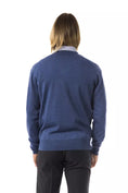 Load image into Gallery viewer, Uominitaliani embroidered V-neck sweater made of merino wool
