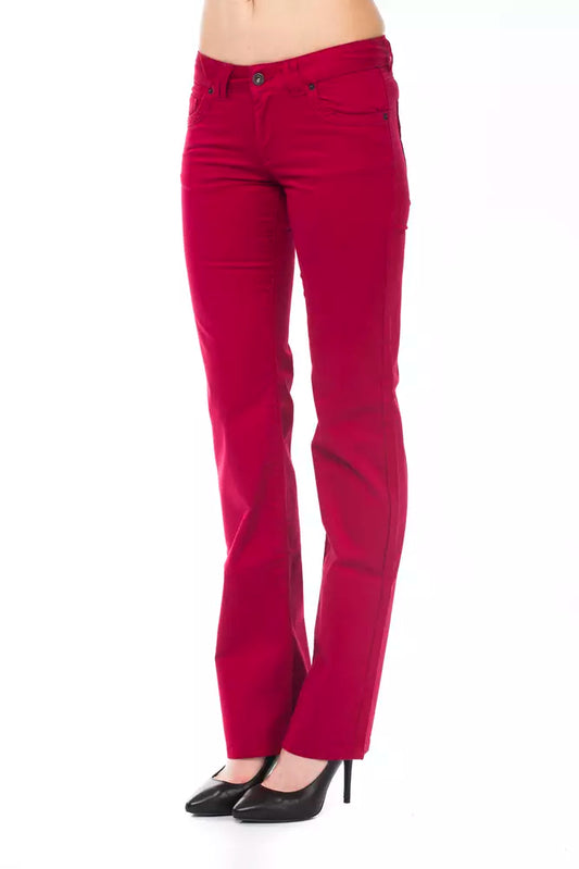 Ungaro Fever Gorgeous red regular fit trousers with chic details