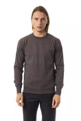 Load image into Gallery viewer, Uominitaliani Elegant gray crew neck sweater made of merino wool
