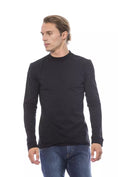 Load image into Gallery viewer, Verri Elegant black cotton crew neck sweater
