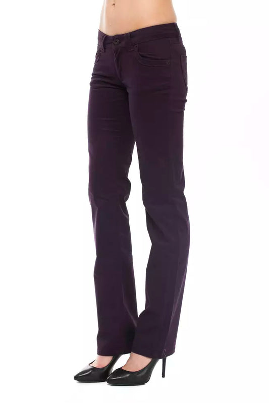 Ungaro Fever Elegant purple slim pants with chic details