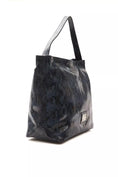 Load image into Gallery viewer, Pompei Donatella Elegant blue leather shoulder bag with python print
