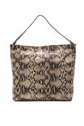 Load image into Gallery viewer, Pompei Donatella Chic leather shoulder bag with python print
