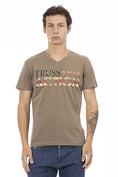 Load image into Gallery viewer, Trussardi Action Simple V-neck tee with artistic front print
