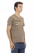 Load image into Gallery viewer, Trussardi Action Simple V-neck tee with artistic front print
