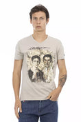 Load image into Gallery viewer, Trussardi Action Chic beige T-shirt with V-neck and front print
