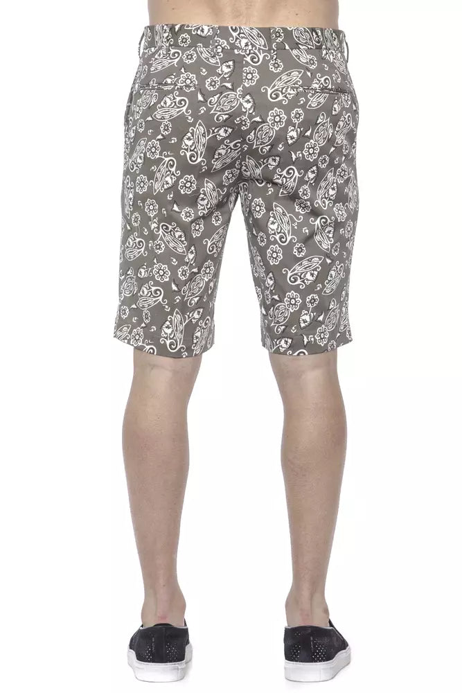 PT Torino Grüne Baumwolle Herren Bermuda Short