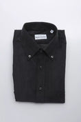 Load image into Gallery viewer, Robert Friedman Elegant Black Cotton Button-Down Shirt
