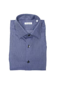 Load image into Gallery viewer, Robert Friedman Elegant blue cotton shirt with a narrow collar
