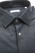 Load image into Gallery viewer, Robert Friedman Elegant Medium Slim Collar Black Shirt
