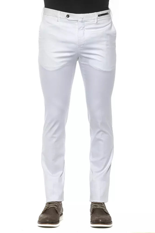 PT Torino Chic super slim white trousers for men