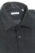 Load image into Gallery viewer, Robert Friedman Elegant black cotton shirt with a narrow collar
