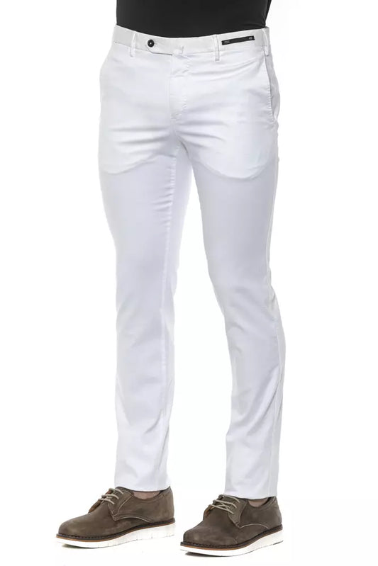 PT Torino Chic super slim white trousers for men