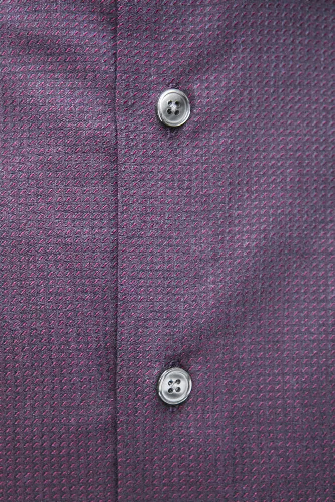 Robert Friedman Burgundy Slim Collar Shirt - Medium Elegance