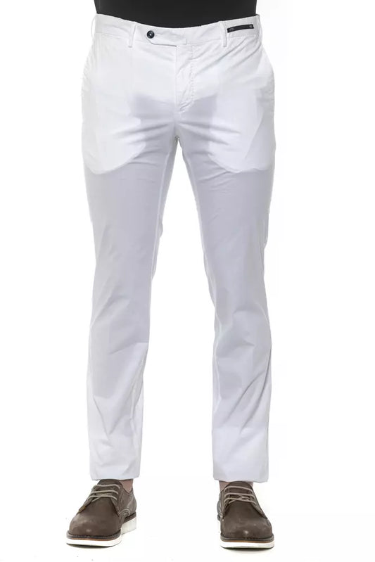 PT Torino Chic white super slim men's trousers